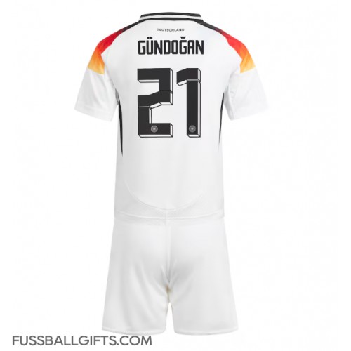 Deutschland Ilkay Gundogan #21 Fußballbekleidung Heimtrikot Kinder EM 2024 Kurzarm (+ kurze hosen)